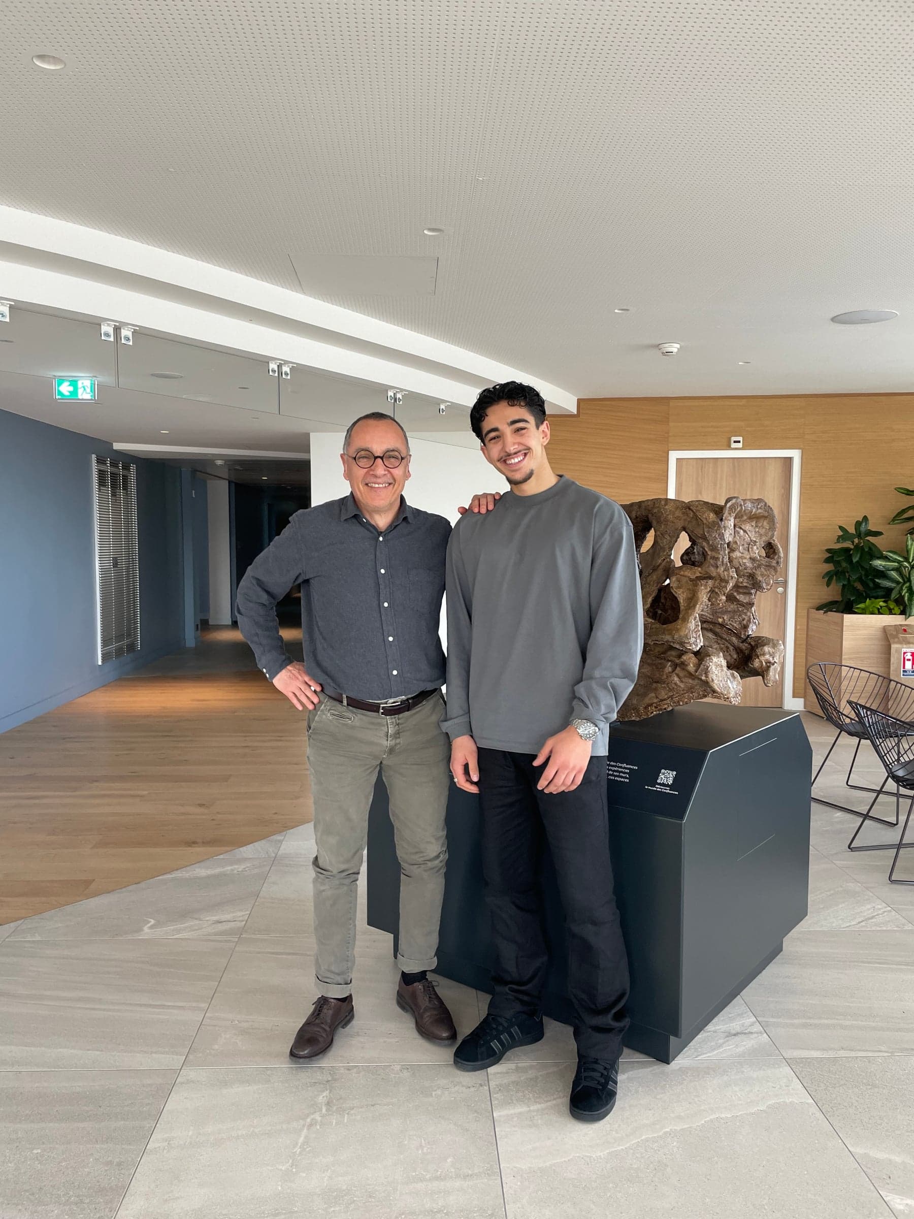 Yliess et Jean, binôme étudiant et mentor à la Banque Populaire Auvergne Rhône-Alpes.